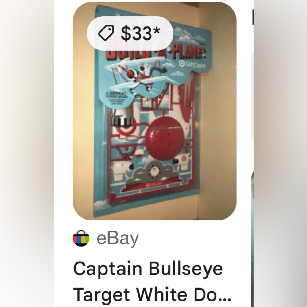 NWT 2012 Target Bullseye Build-A-Plane Kit with Gift Card - Picture 3 of 7